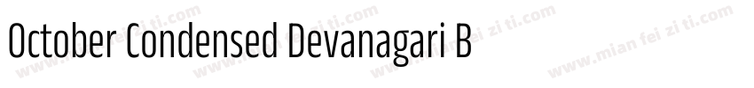 October Condensed Devanagari Bold字体转换
